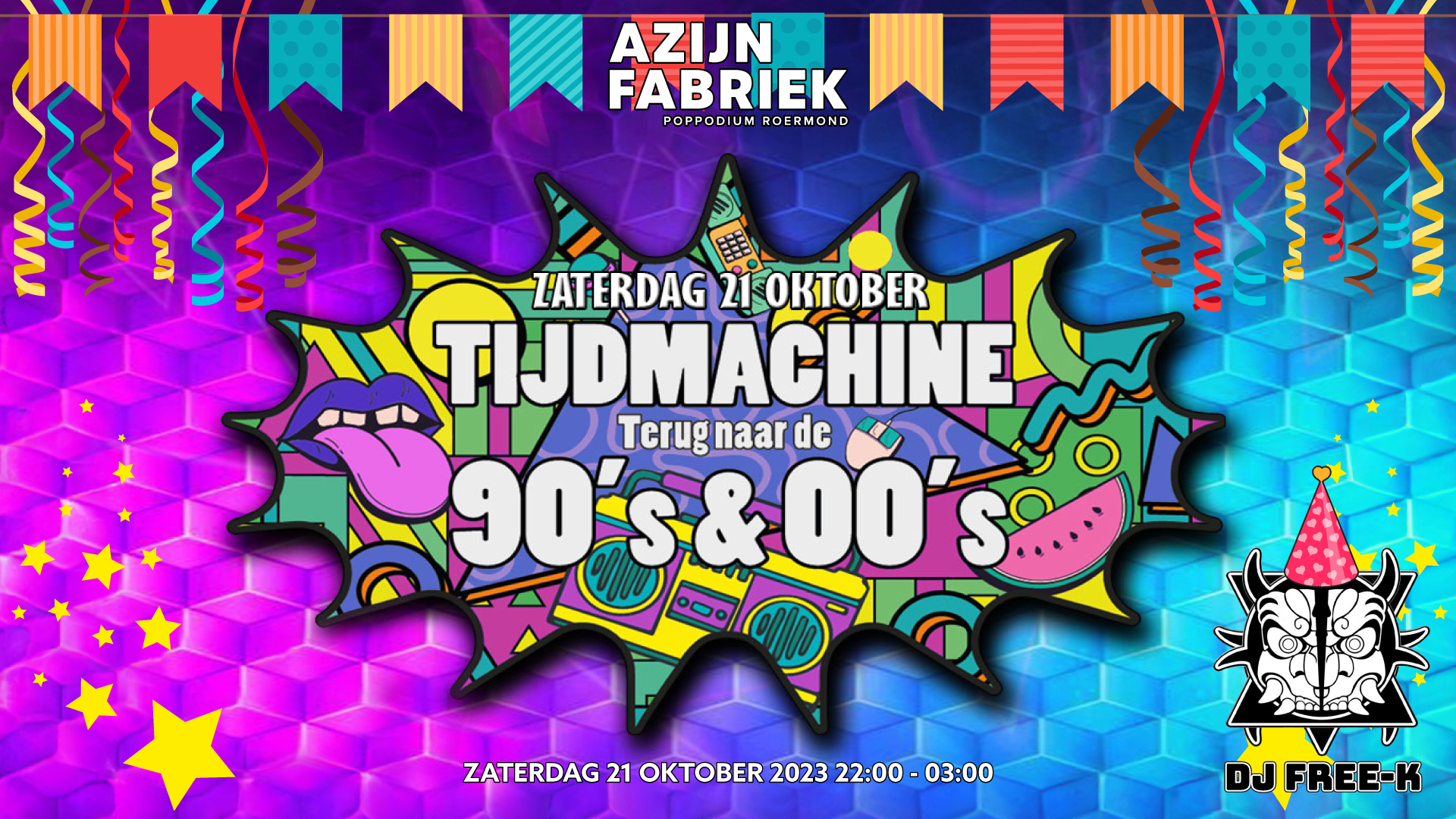 Azijnfabriek | Party - Tijdmachine: 90’s & 00’s