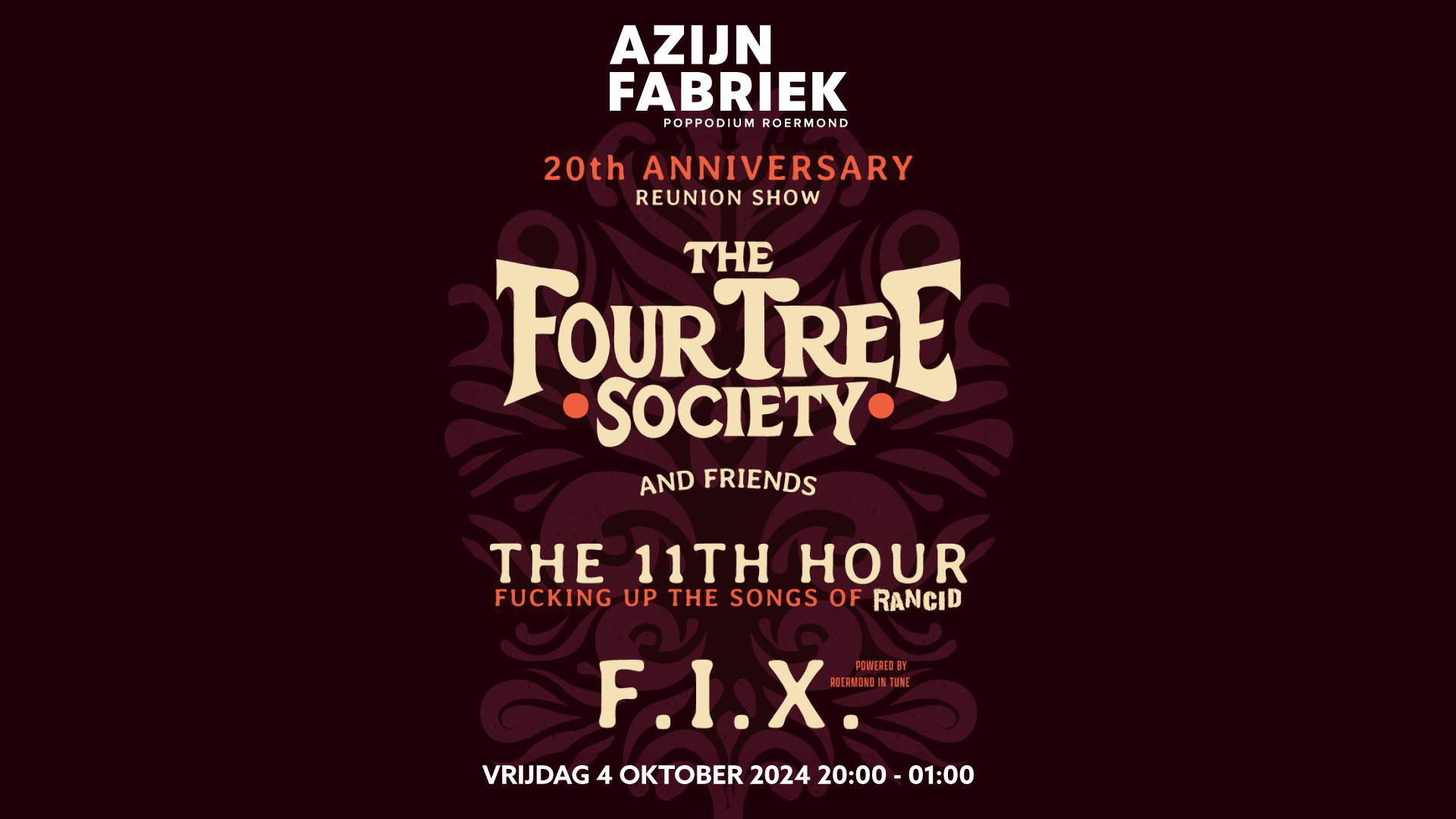 Azijnfabriek | Concert - The Four Tree Society 20th Anniversary + Friends