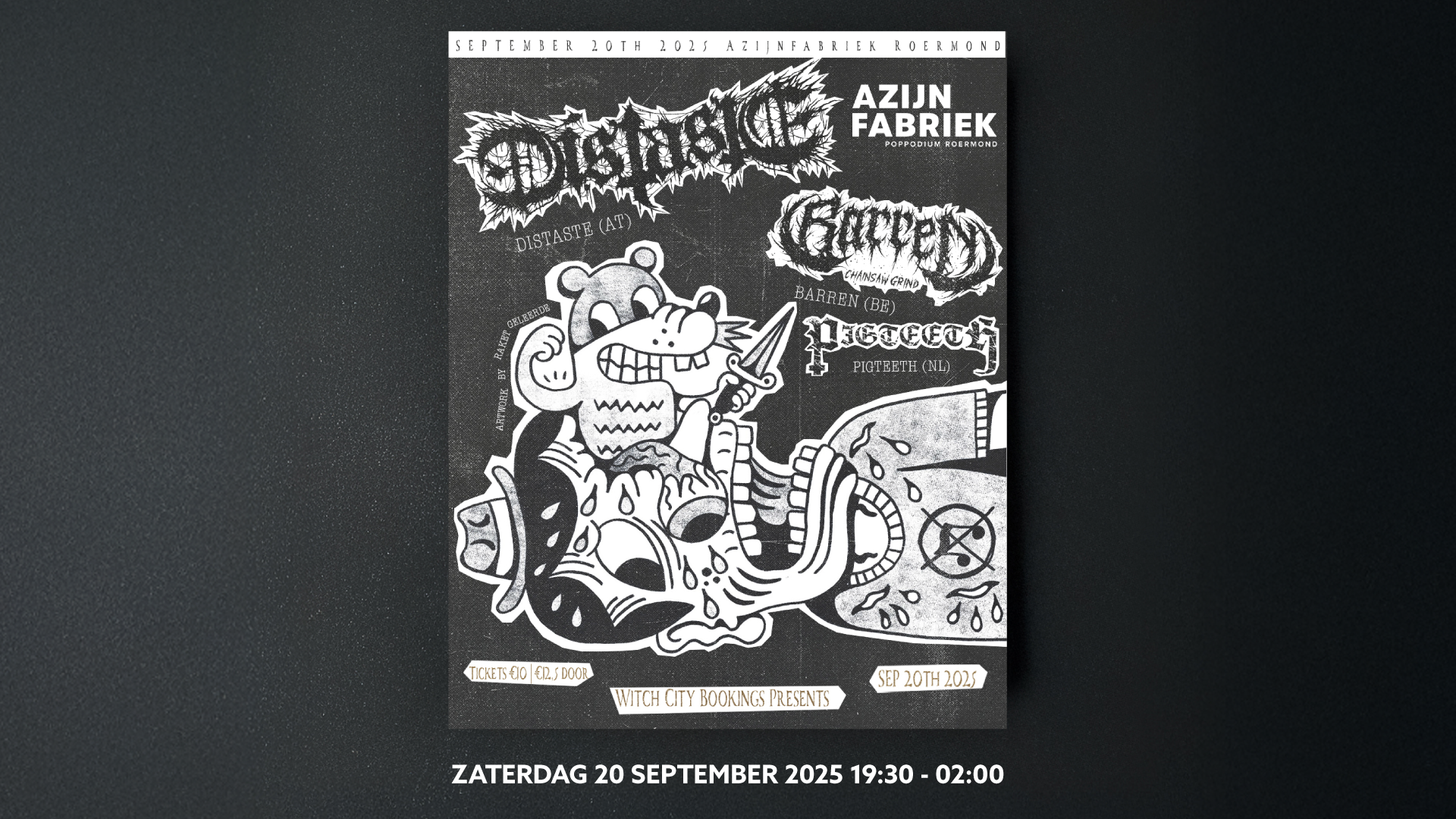 Azijnfabriek | Concert - Distaste + BARREN + Pigteeth