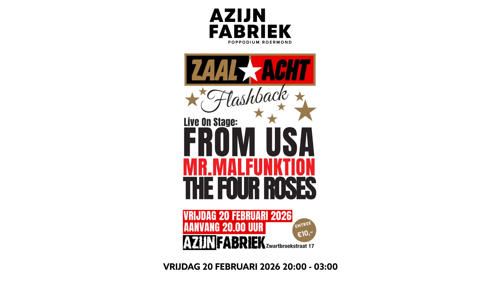 Azijnfabriek | Concert - Zaal Acht Flashback