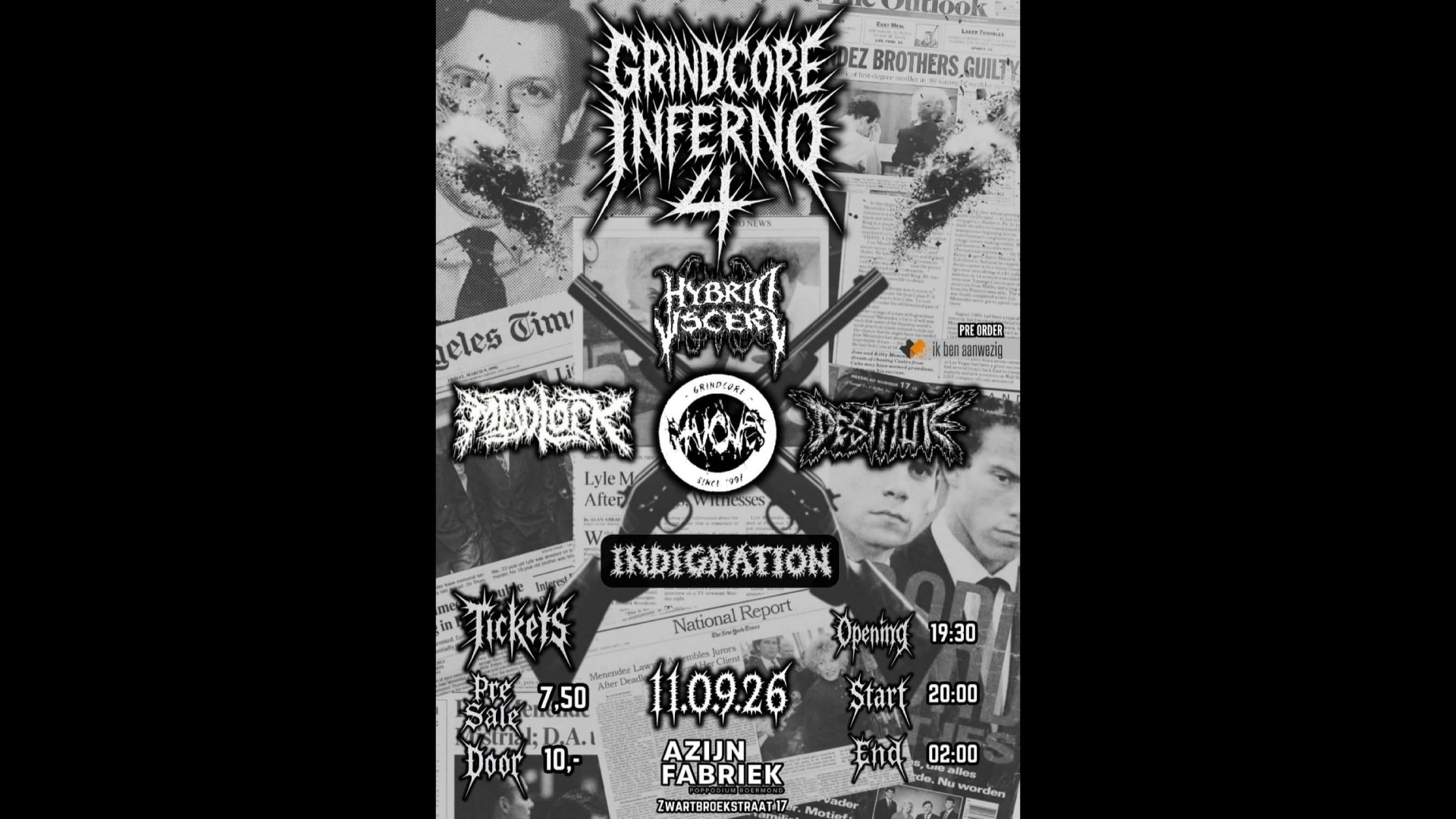 Azijnfabriek | Concert - Grindcore Inferno