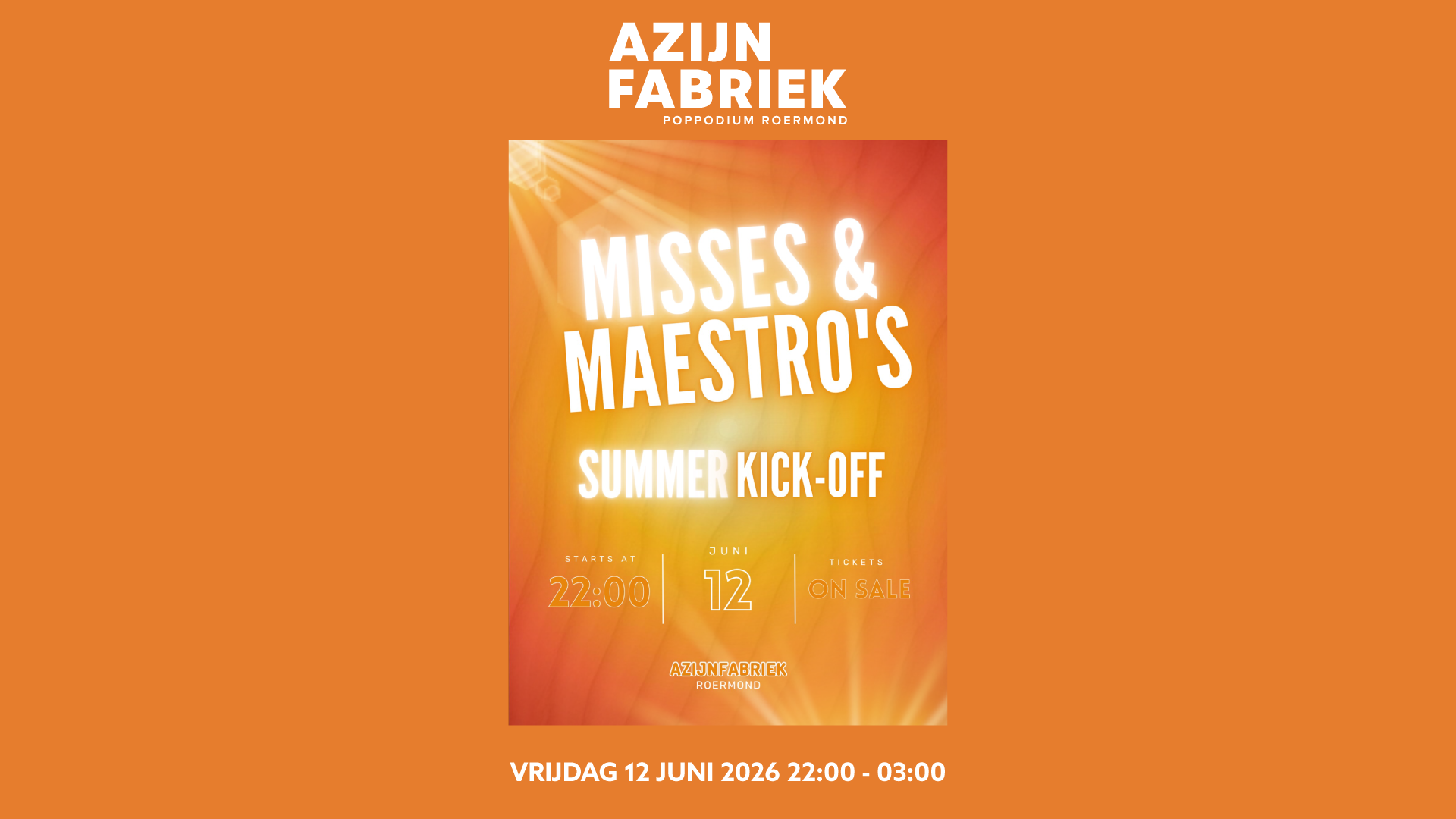 Azijnfabriek | Party - Misses&Maestro’s