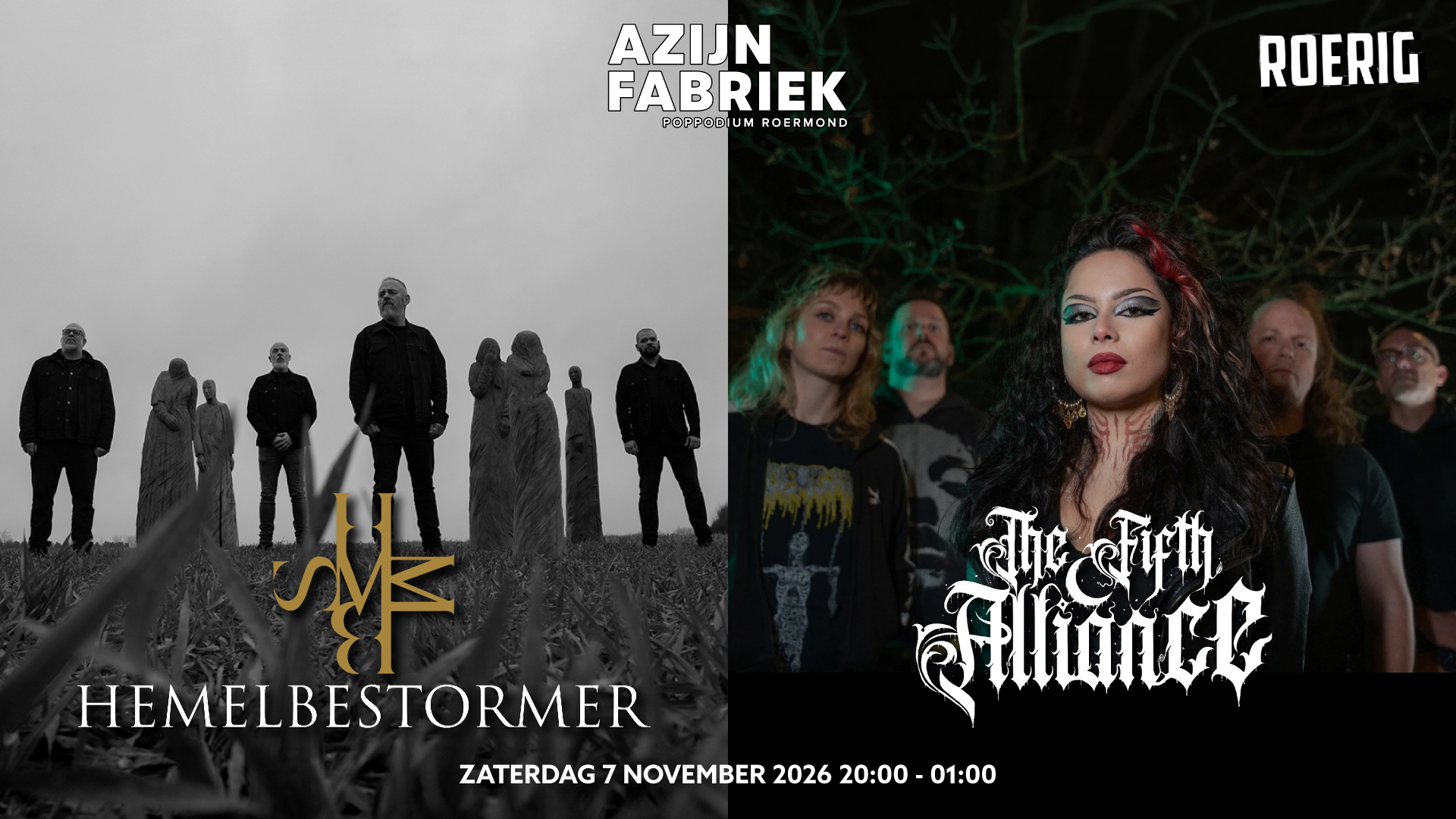 Azijnfabriek | Concert - Hemelbestormer + The Fifth Alliance | Roerig