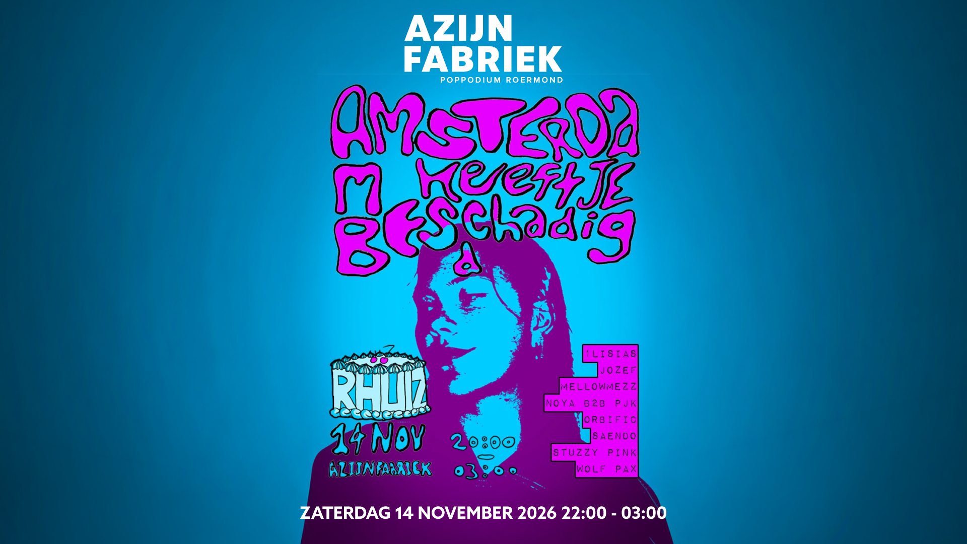 Azijnfabriek | Party - Amsterdam heeft je beschadigd